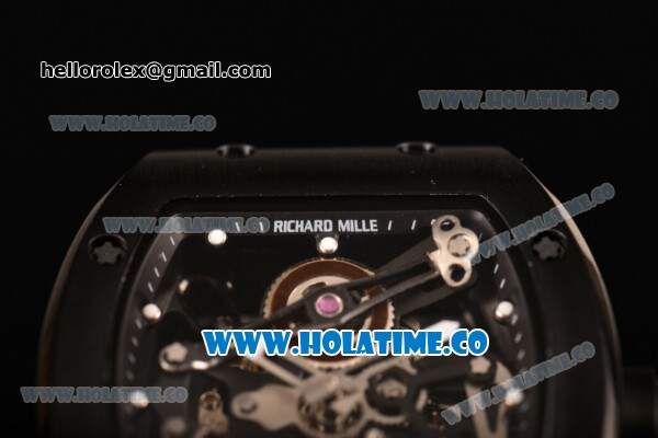 Richard Mille RM 038 Asia Automatic PVD Case with Skeleton Dial and Black Rubber Strap - Click Image to Close